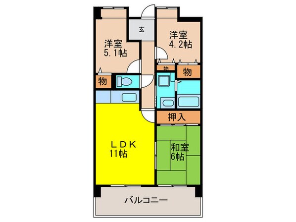 メルベーユ出戸の物件間取画像